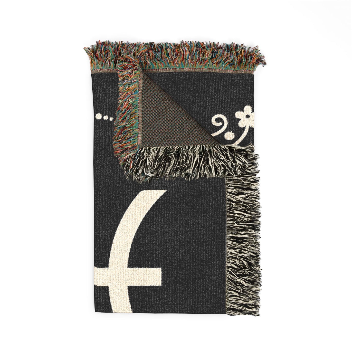Pisces Zodiac Floral Woven Blanket/Throw