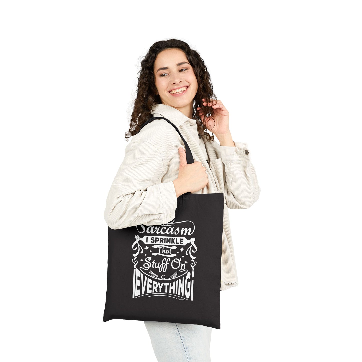 Sarcasm Sprinkled On Everything Tote Bag — Funny Quote Canvas Grocery Tote