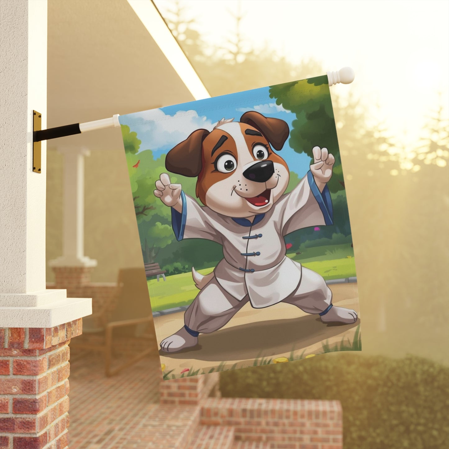 Martial Arts Dog Garden Flag/House Banner