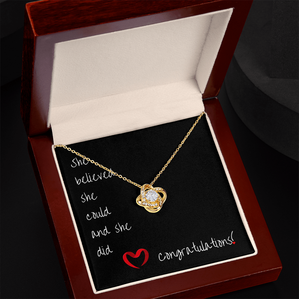 She Believed and She Did Necklace | Graduation | Promotion Gift