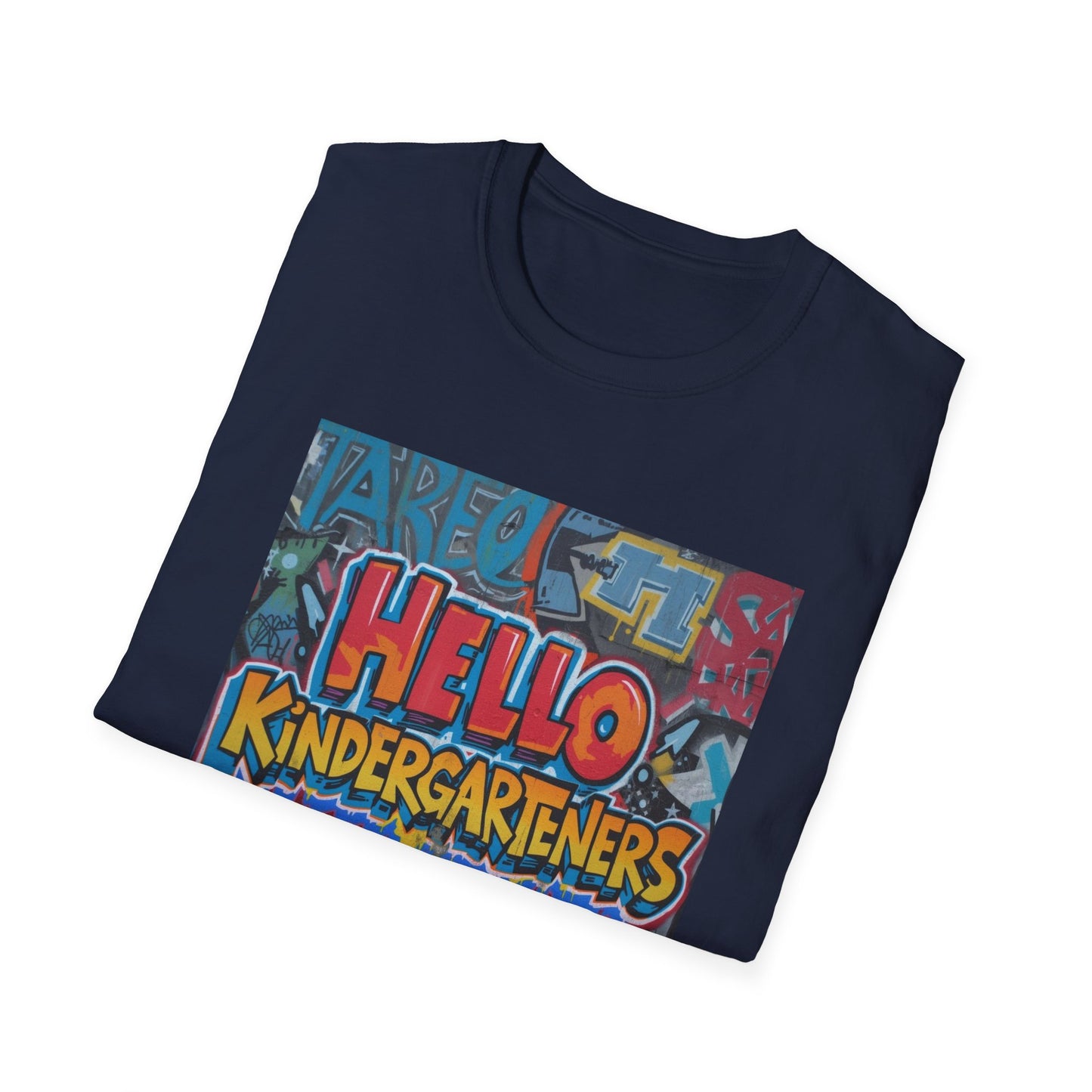 Hello Kindergarteners Graffiti Back-to-School T-Shirt for Teachers