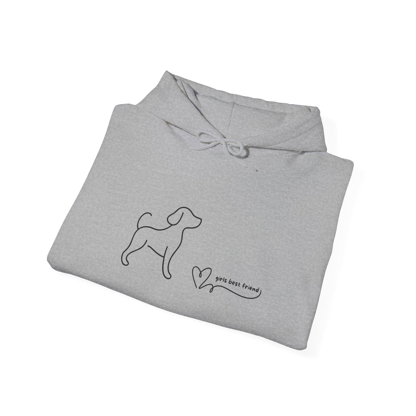 Dog Line Art Hoodie – 'Girls Best Friend' Minimalist Pet Lover Sweatshirt