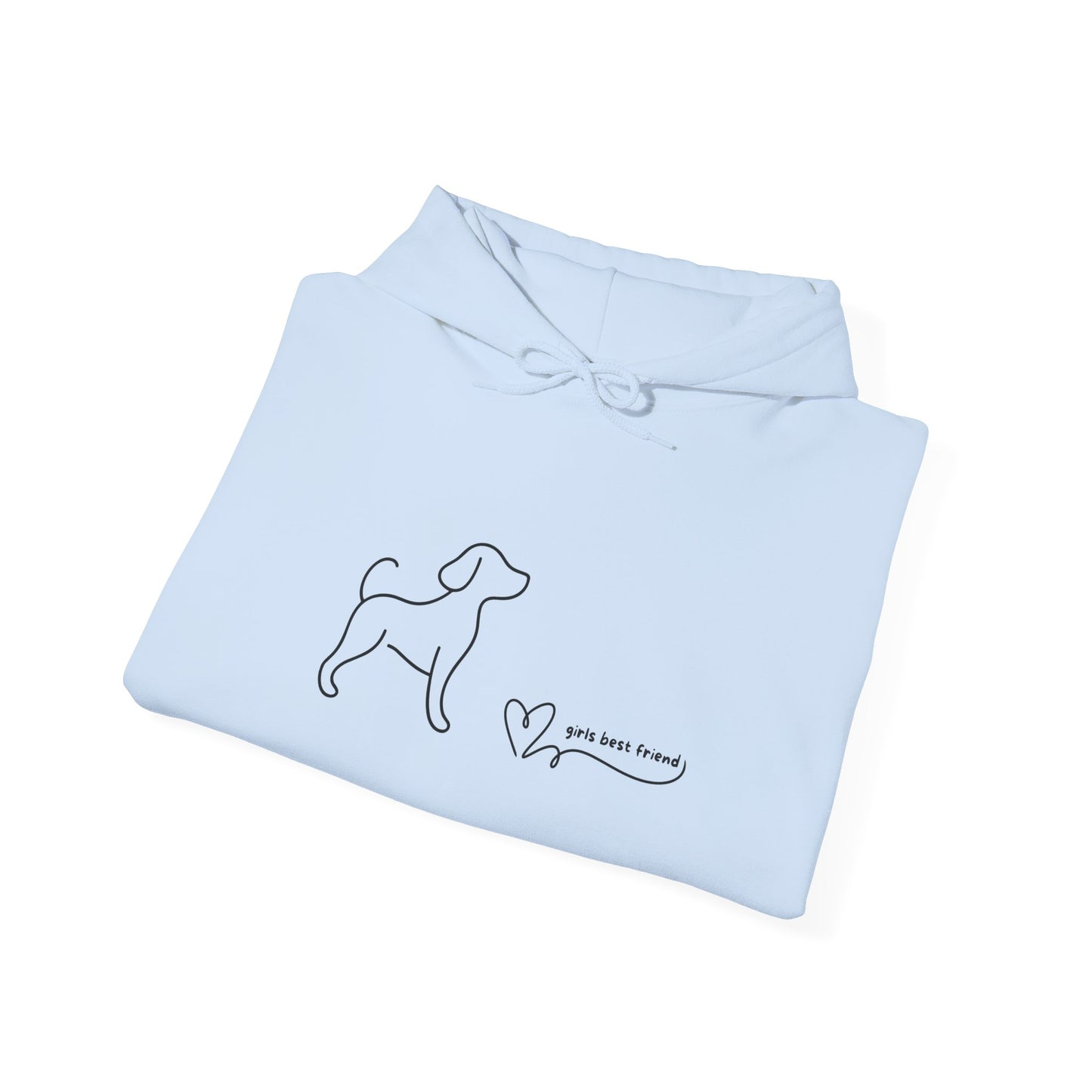 Dog Line Art Hoodie – 'Girls Best Friend' Minimalist Pet Lover Sweatshirt