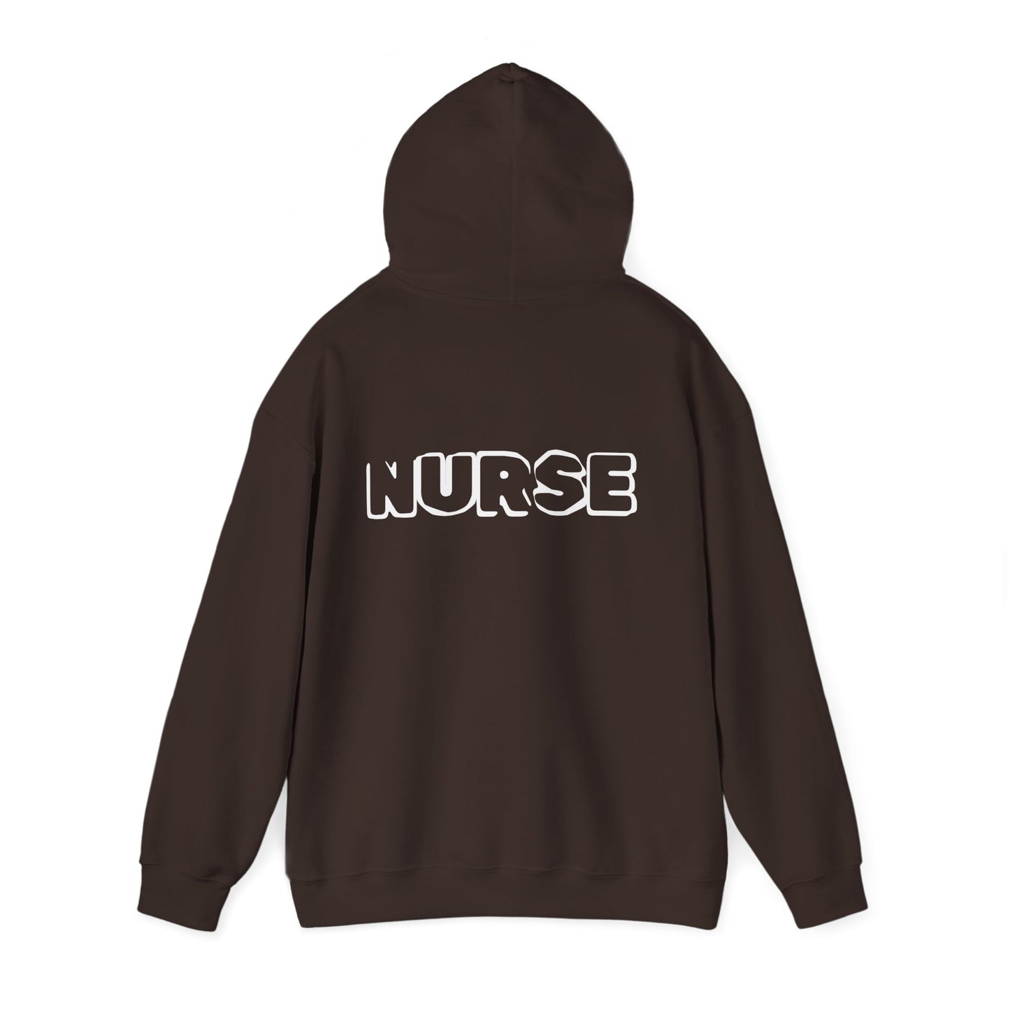 Nurse Hoodie — Bold Retro Outline Nursing Hooded Sweatshirt