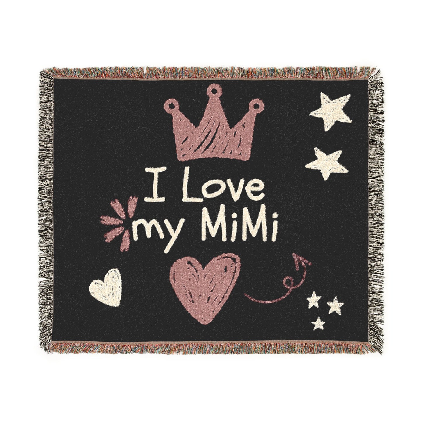 I Love My Mimi Woven Blanket — Throw for Grandmothers | Mother's Day Gift