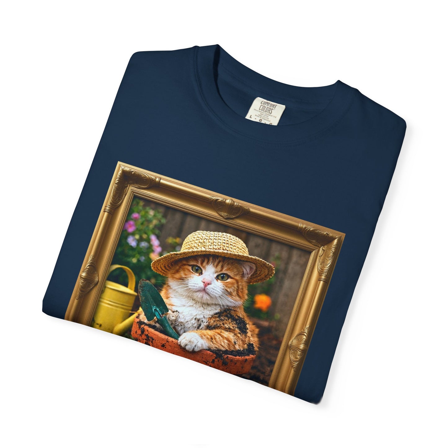 Cat in a Flower Pot Gardening Graphic T-Shirt