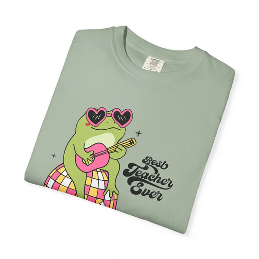 Best Teacher Ever Frog Guitar T-Shirt