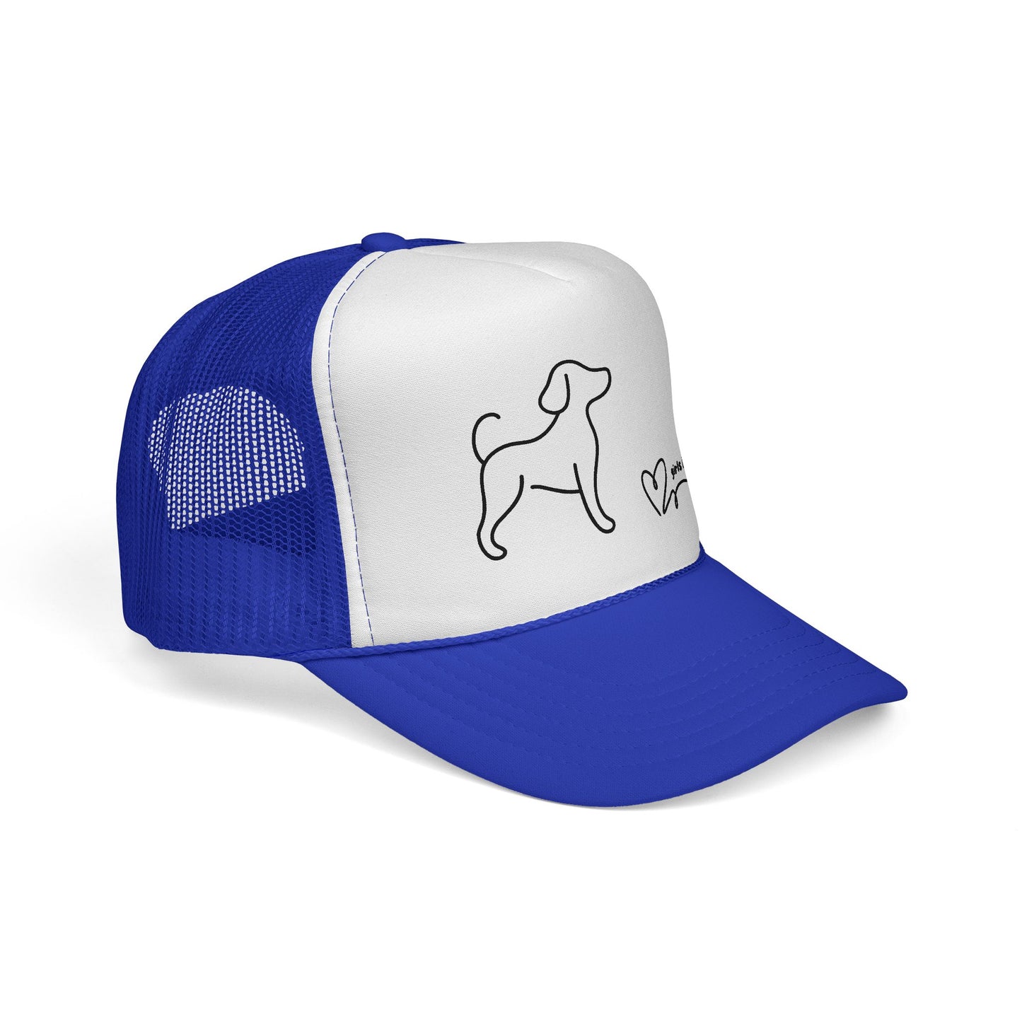 Dog Lover Trucker Cap — "Girl's Best Friend" Minimal Line Art Hat