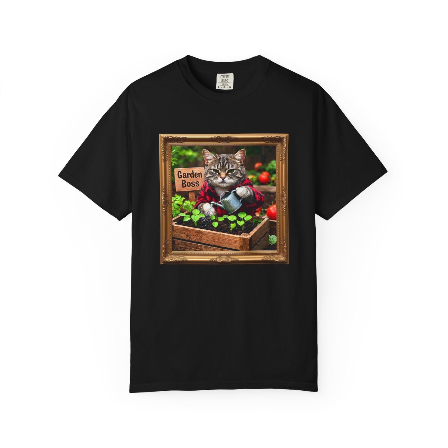 Garden Boss Cat Graphic T-Shirt