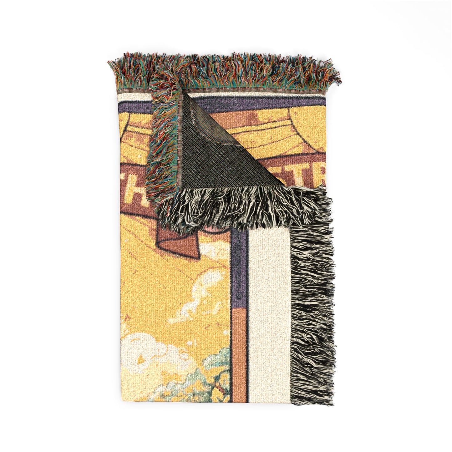 Strength Tarot Card (Bear) Woven Blanket/Tarot