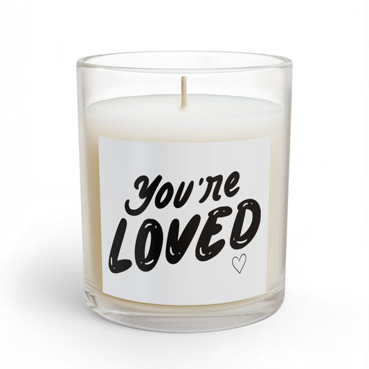 You're Loved Glass Candle — 11oz Soy