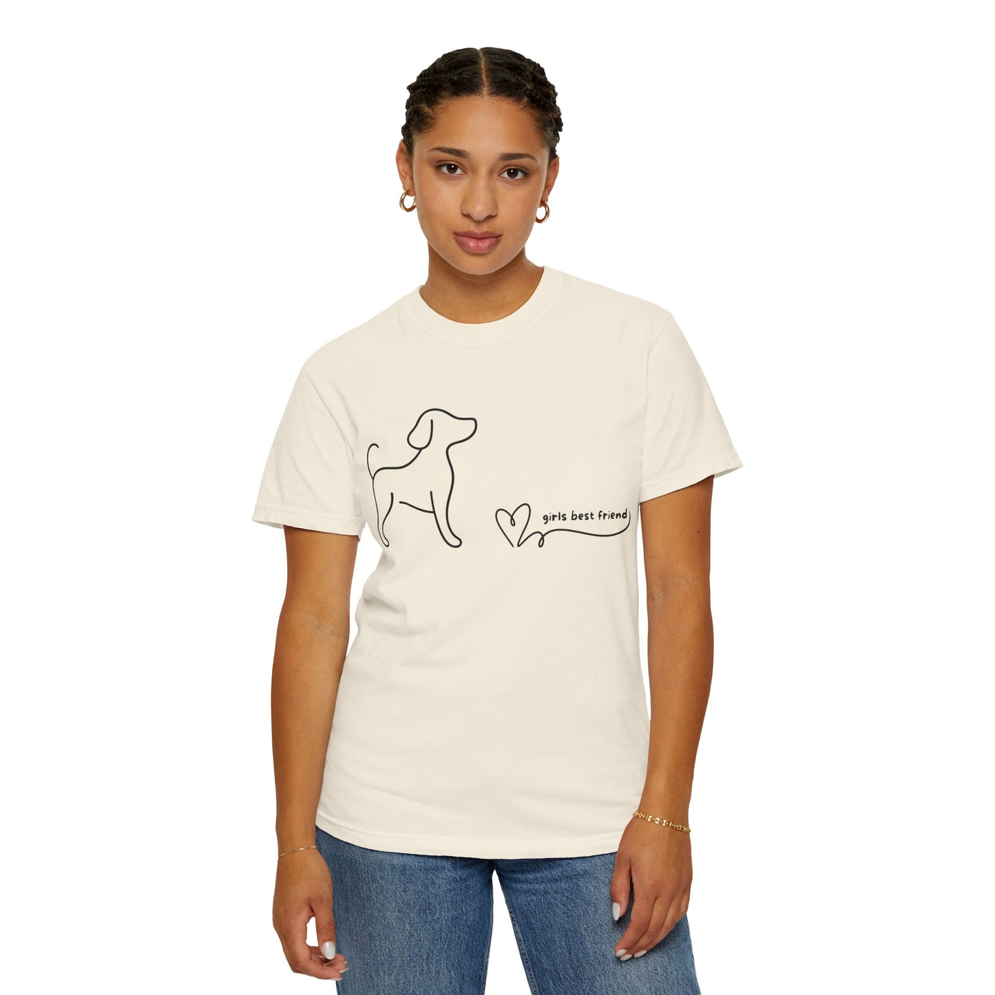 Dog T-Shirt — "Girl's best friend" Minimalist Tee