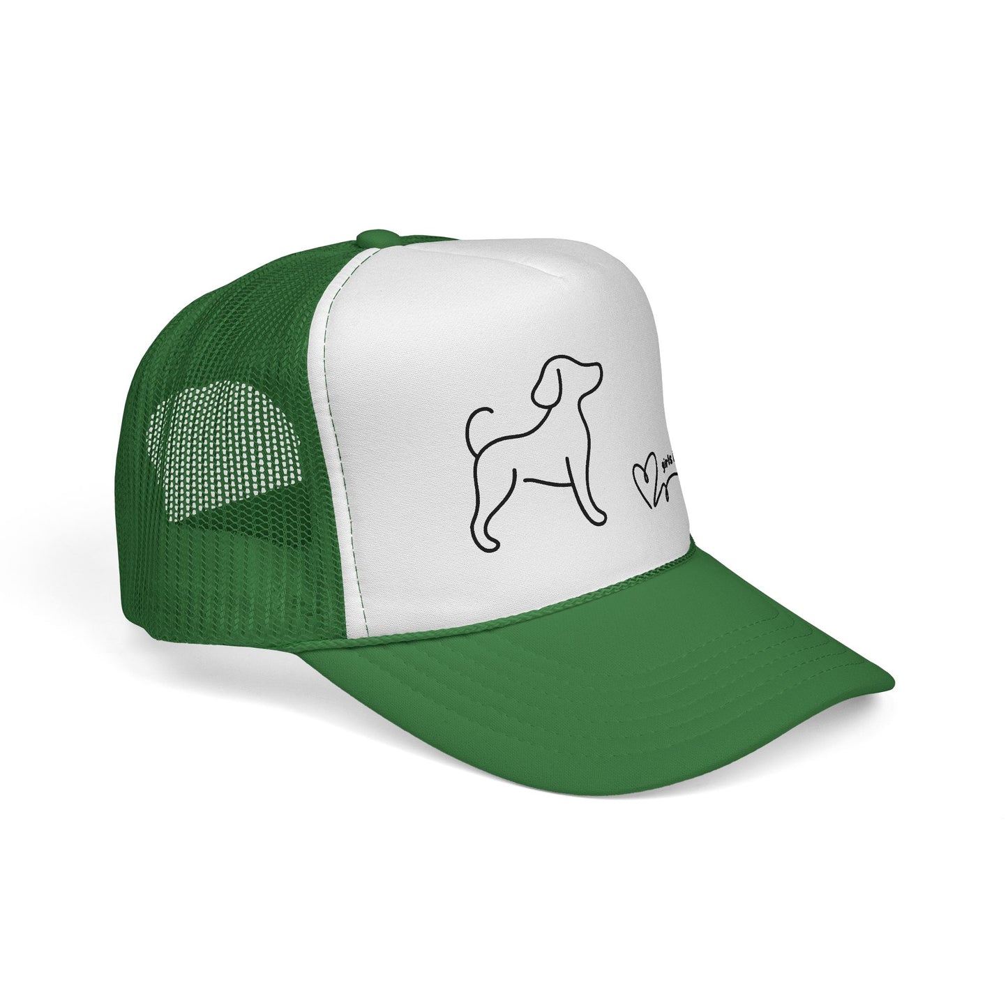 Dog Lover Trucker Cap — "Girl's Best Friend" Minimal Line Art Hat