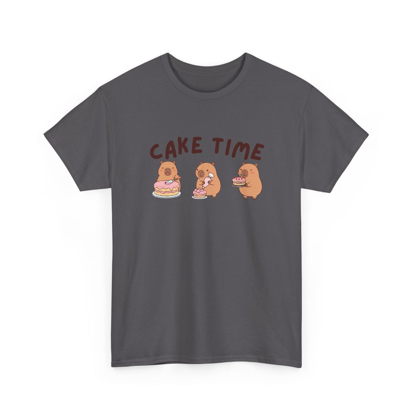 Cake Time Capybara Graphic T-Shirt