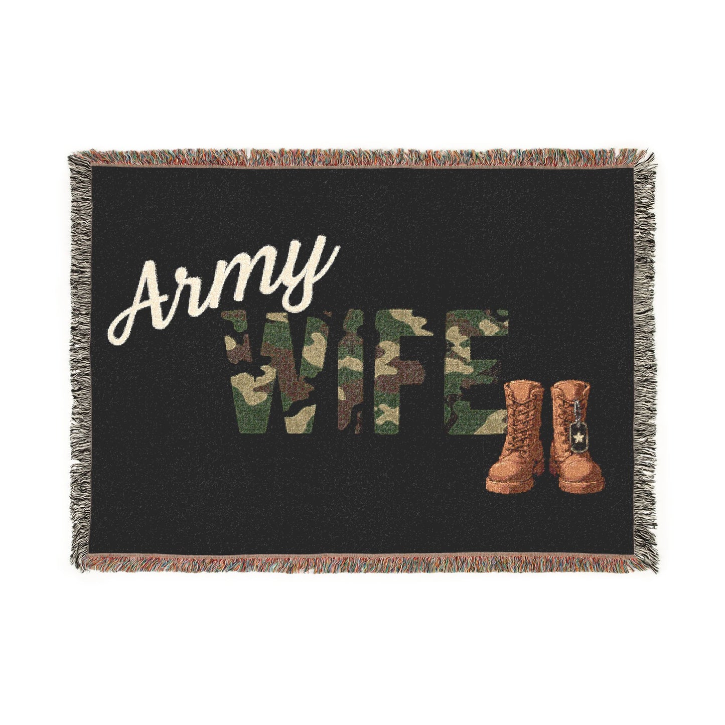Army Wife Woven Blanket