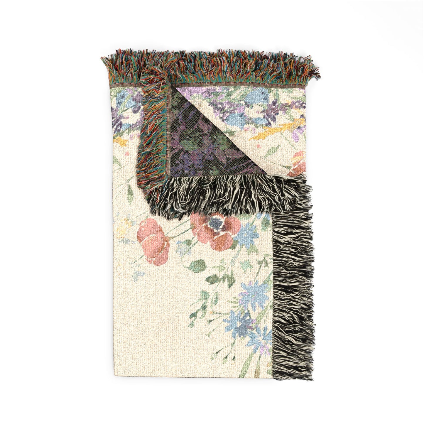 Love and Joy Floral Spring Woven Blanket