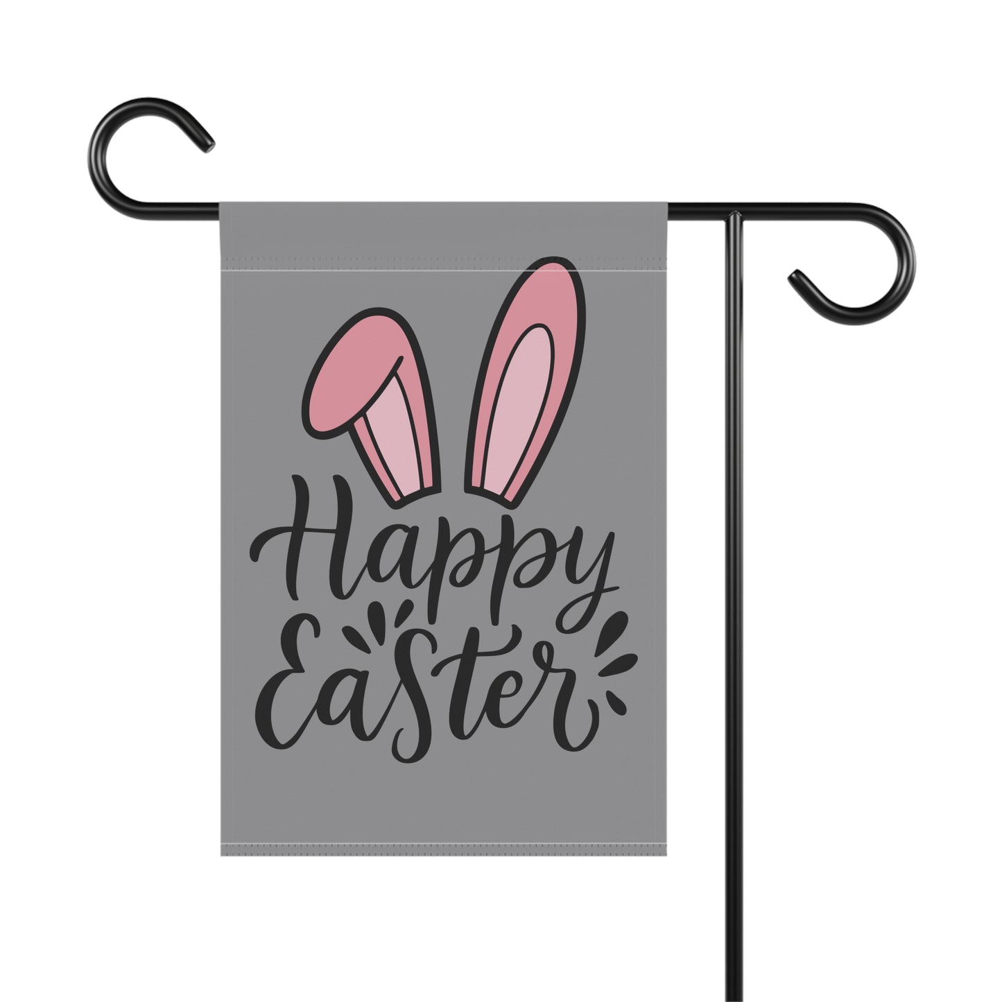 Easter Garden Flag - "Happy Easter" Bunny Ears Yard Banner