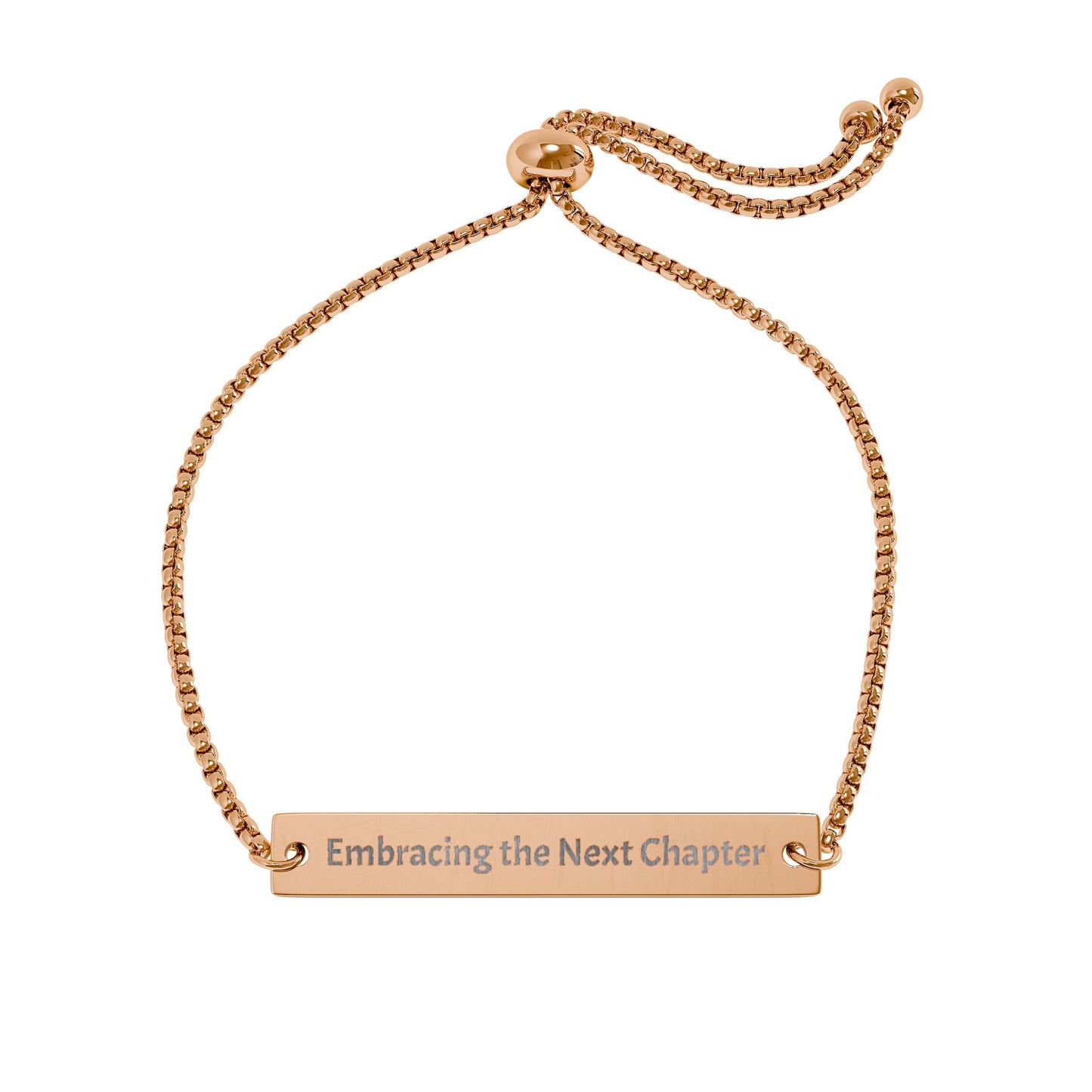 'Embracing the Next Chapter' Adjustable Bar Bracelet | Mother's Day | Wedding | Graduation