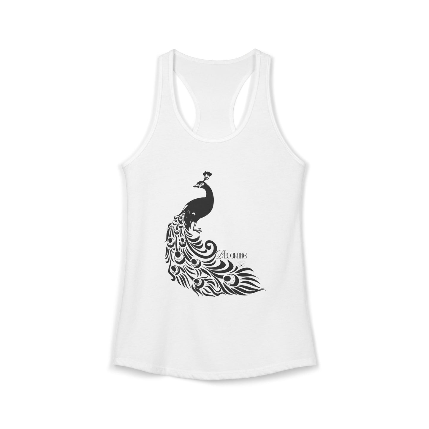 Women's Peacock Racerback Tank T-Shirt