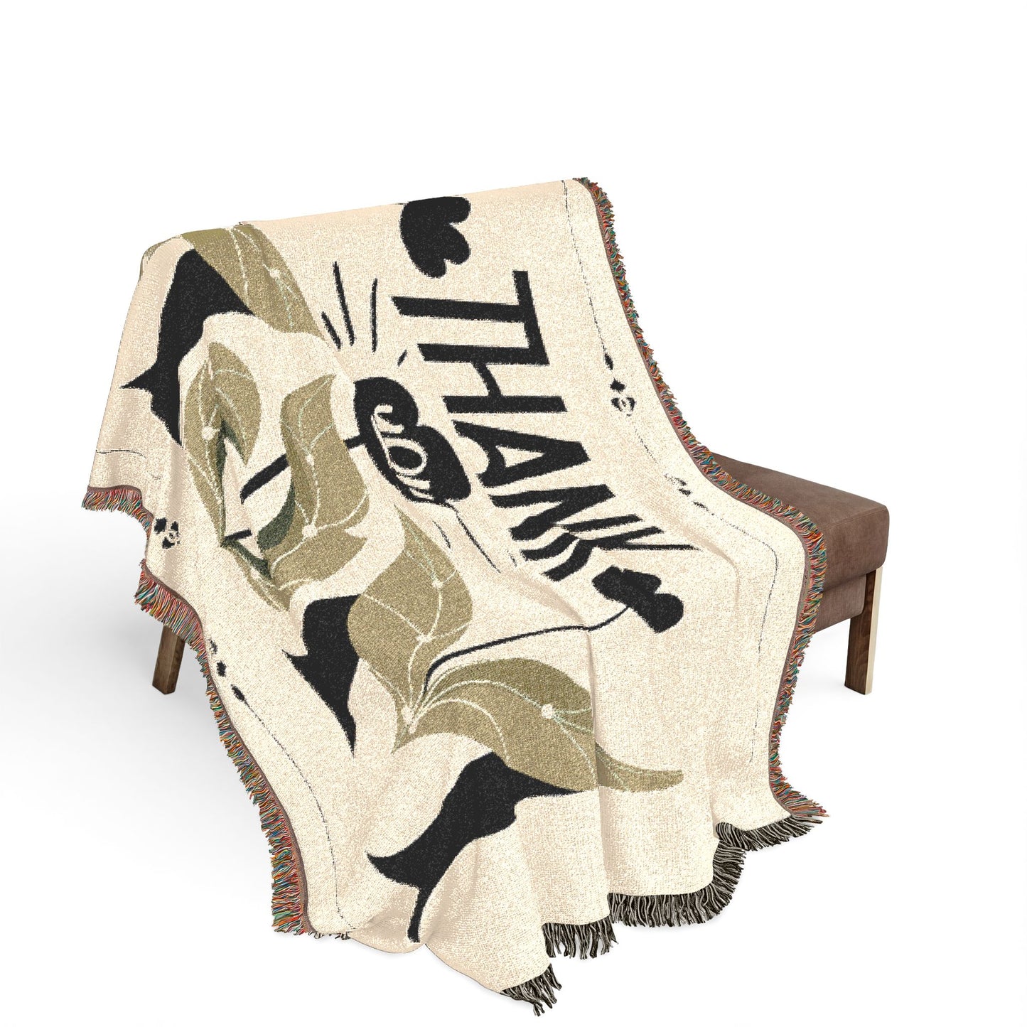 Thank You Mom Woven Throw Blanket — Floral Vintage Mother's Day Gift