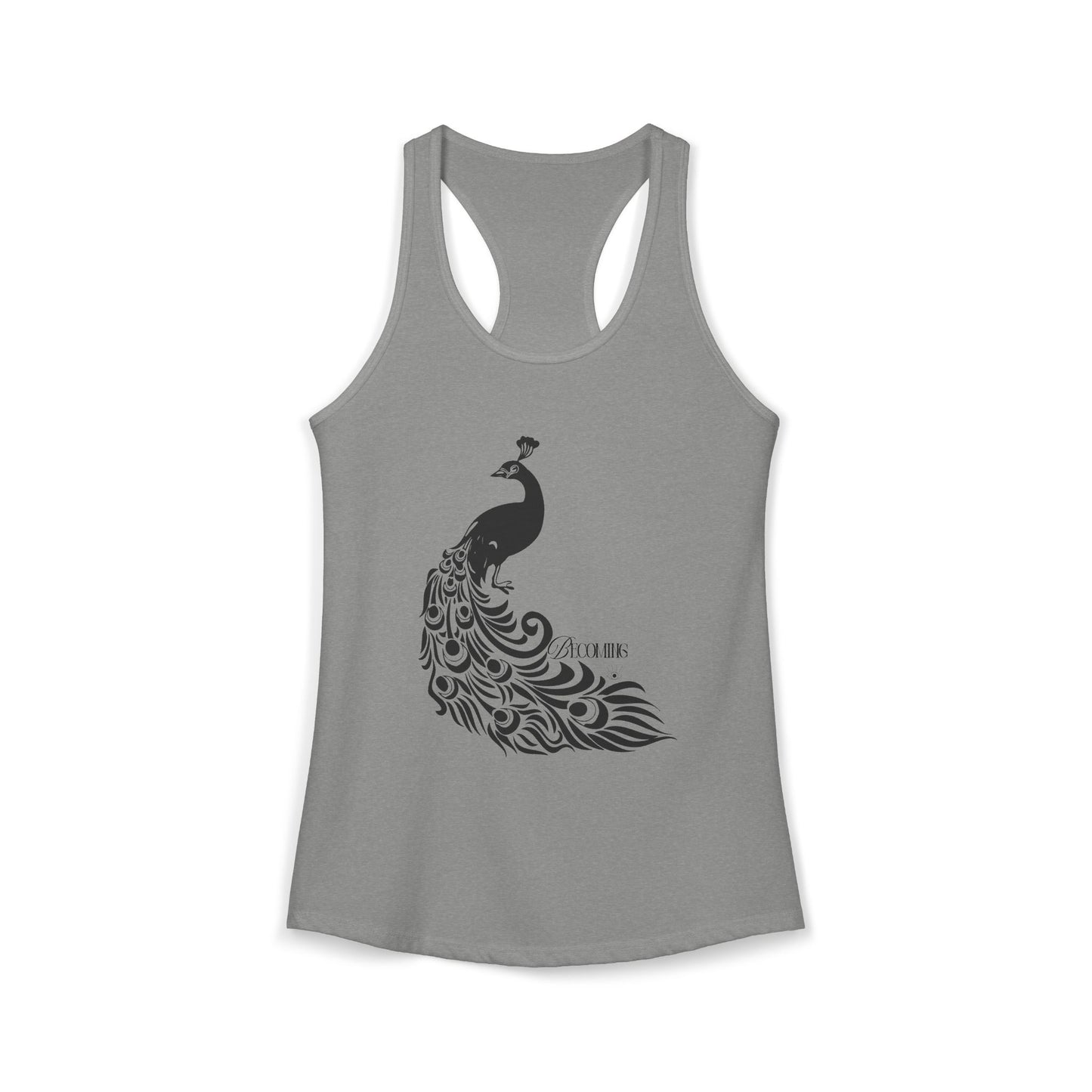 Women's Peacock Racerback Tank T-Shirt