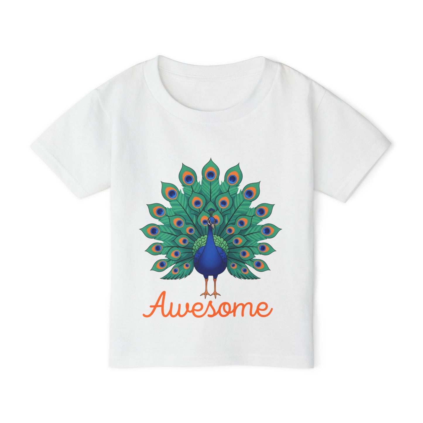 Peacock Graphic "Awesome" Toddler T-Shirt