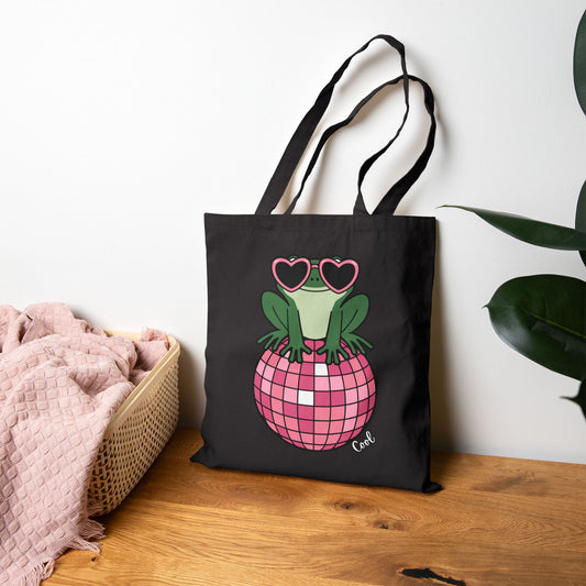 Frog on Disco Ball Tote Bag