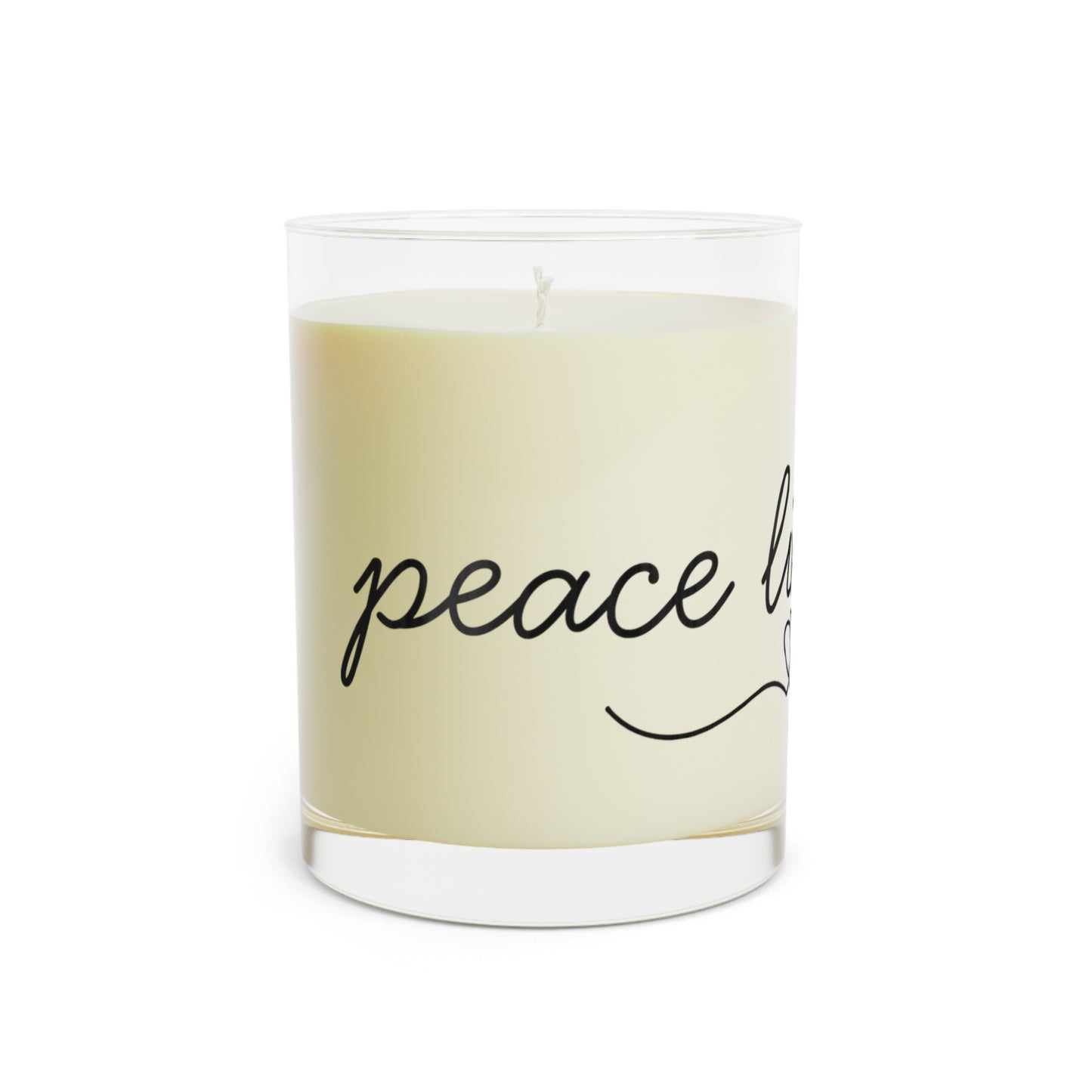 Peace Lives Here 11oz Scented Candle — Glass Jar, Soy Blend