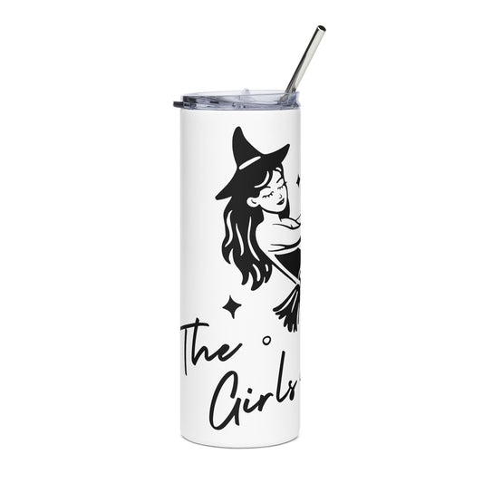 Witch Girl 20oz Stainless Steel Tumbler — Slim Halloween Drink Cup