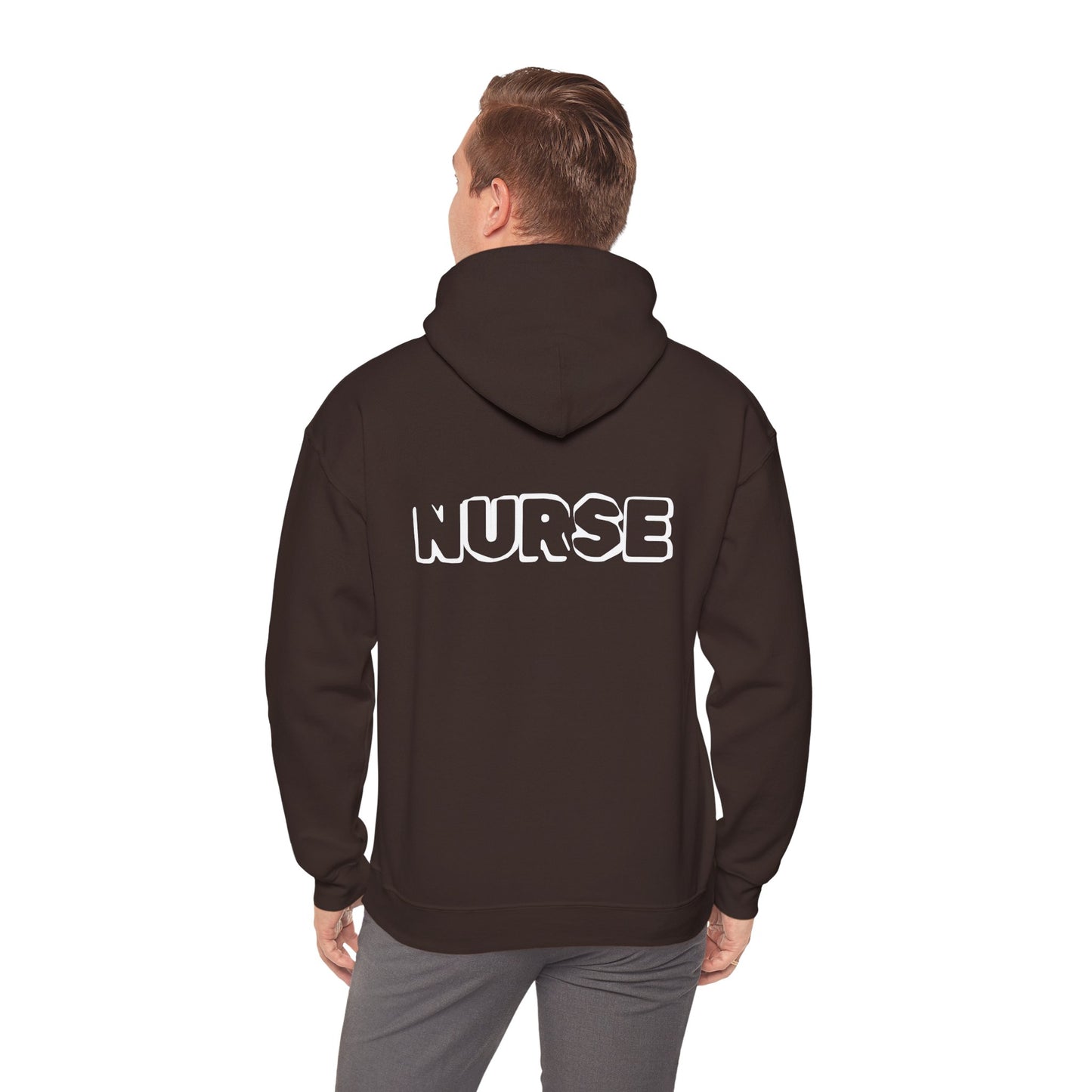 Nurse Hoodie — Bold Retro Outline Nursing Hooded Sweatshirt