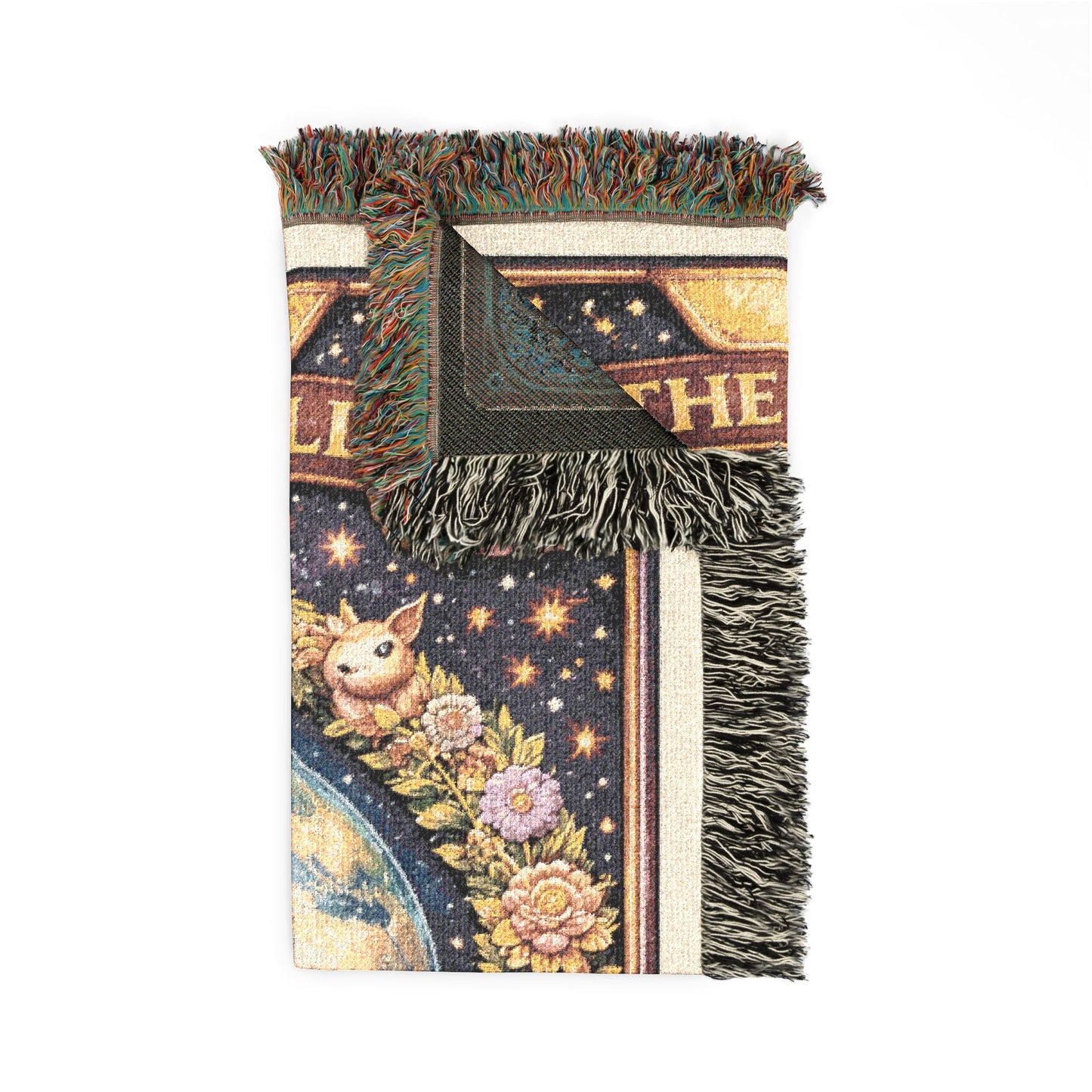 The World Tarot Card Fox Woven Blanket/Throw - 100% Cotton
