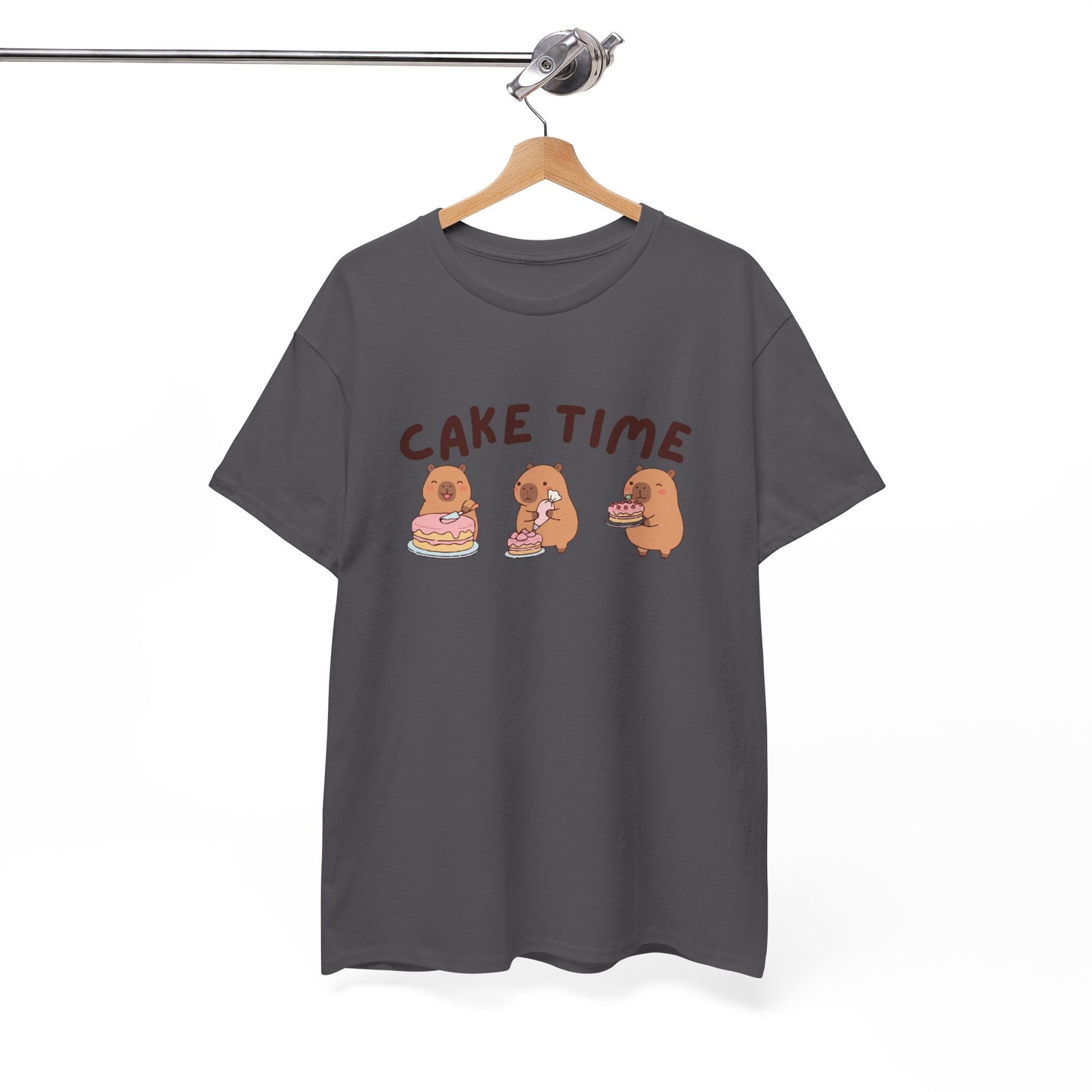 Cake Time Capybara Graphic T-Shirt