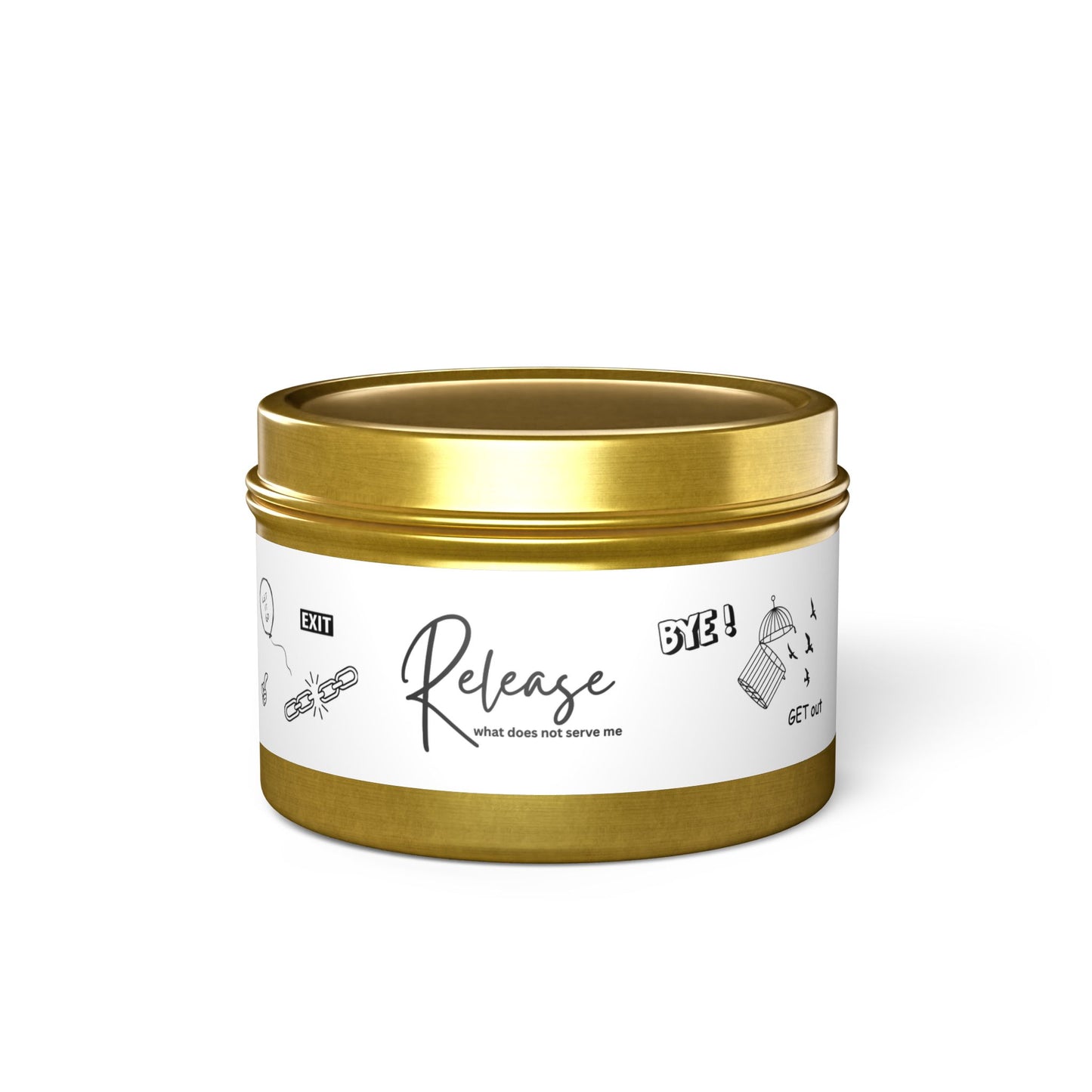 Small Soy Candle in Tin - "Release What No Longer Serves" (4oz)