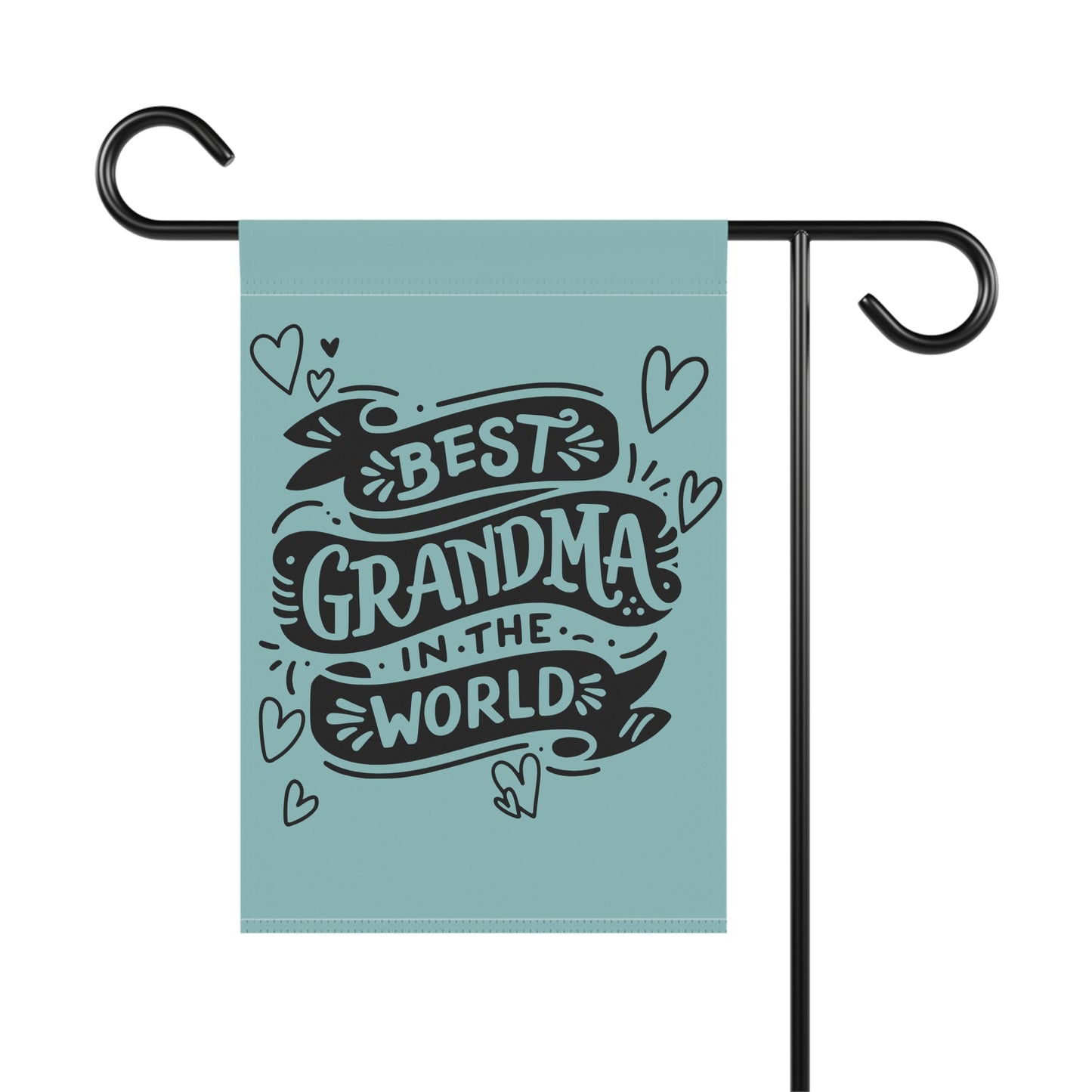 Best Grandma In The World Garden Flag - Decorative House Banner for Grandmother, Mother's Day Gift