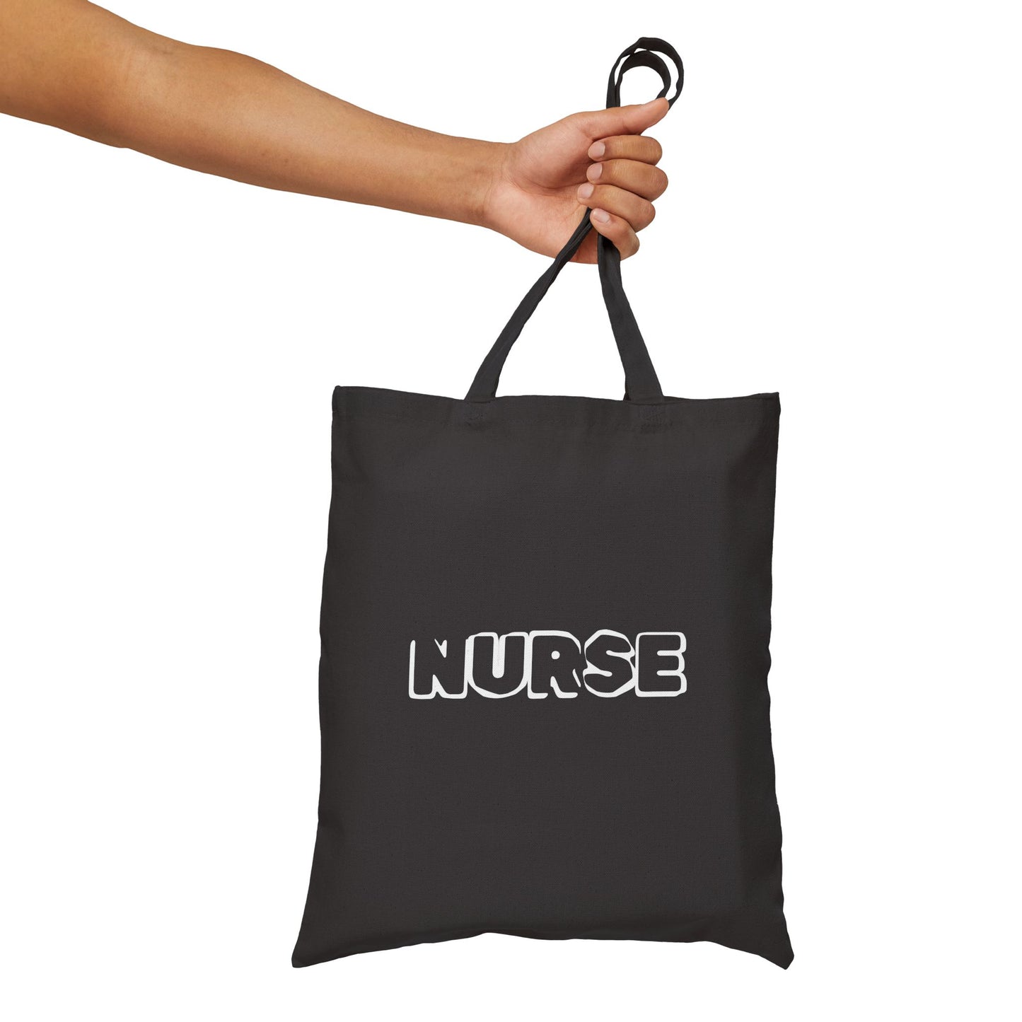 Nurse Cotton Tote Bag – Bold Retro 'NURSE' Canvas Carryall for Healthcare Professionals