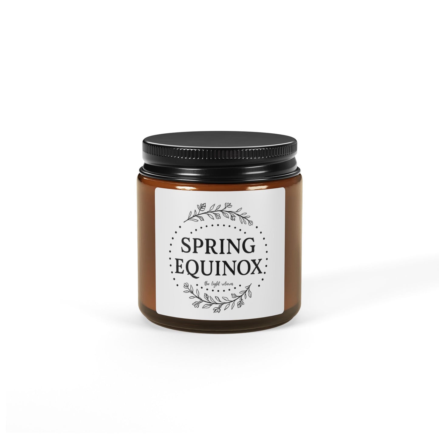 Spring Equinox Soy Candle — Amber Jar Scented Candle