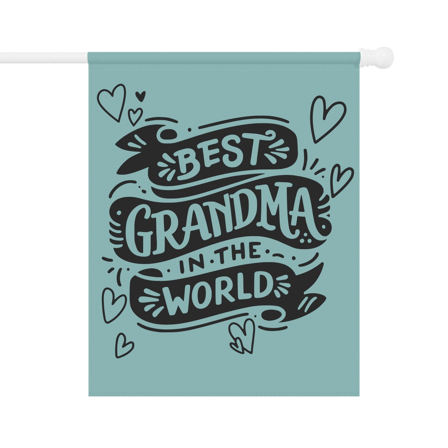 Best Grandma In The World Garden Flag - Decorative House Banner for Grandmother, Mother's Day Gift