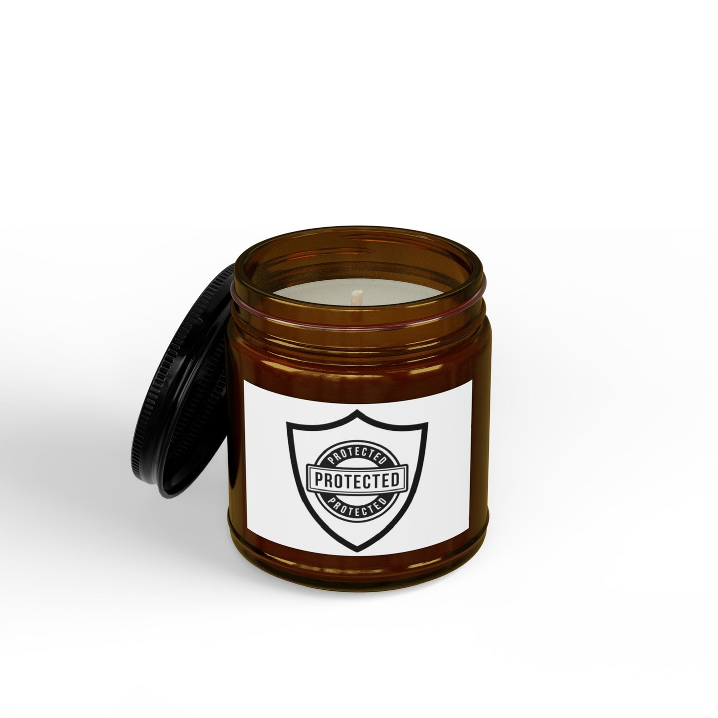 "Protected" Soy Candle in Small Amber Jar (4oz)