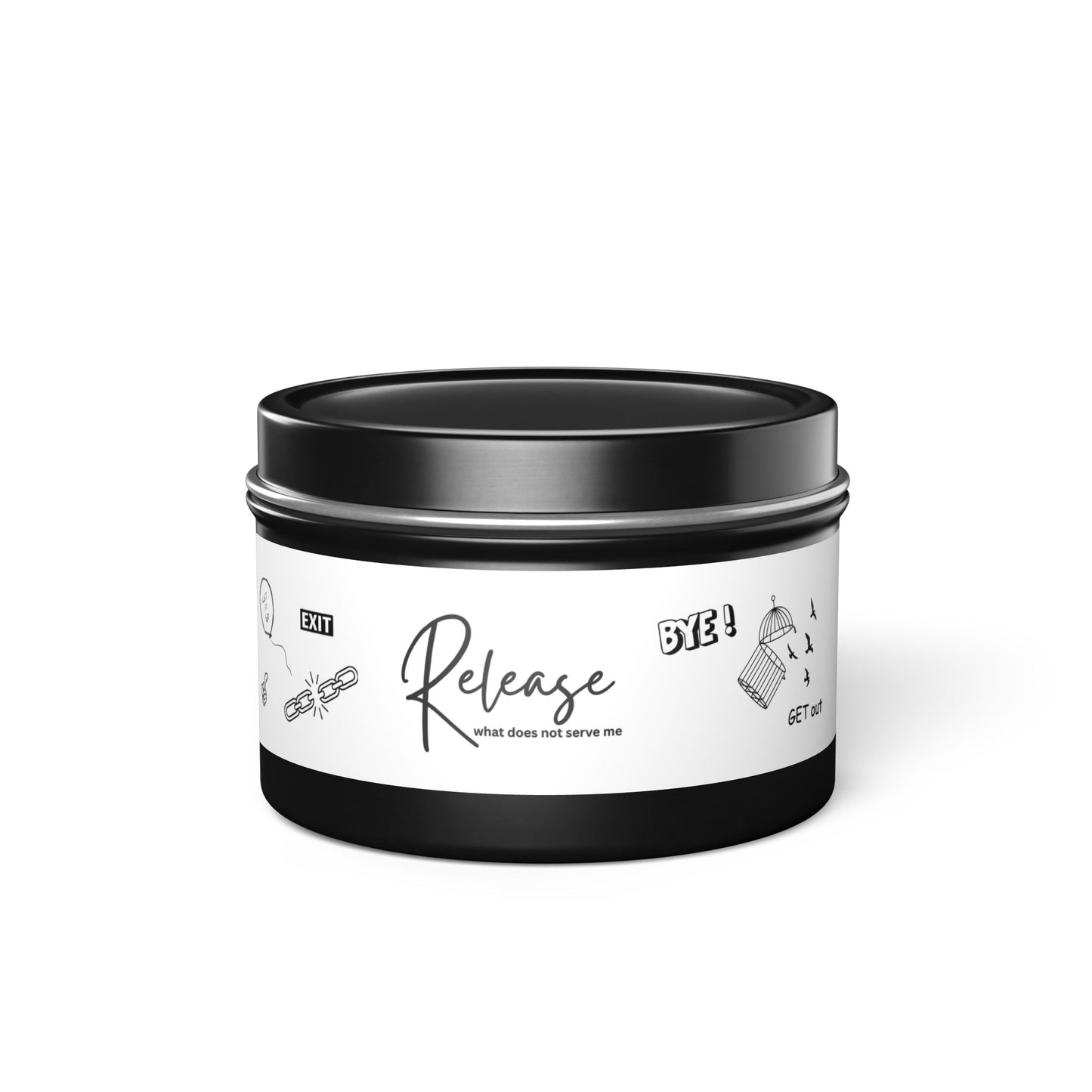 Small Soy Candle in Tin - "Release What No Longer Serves" (4oz)