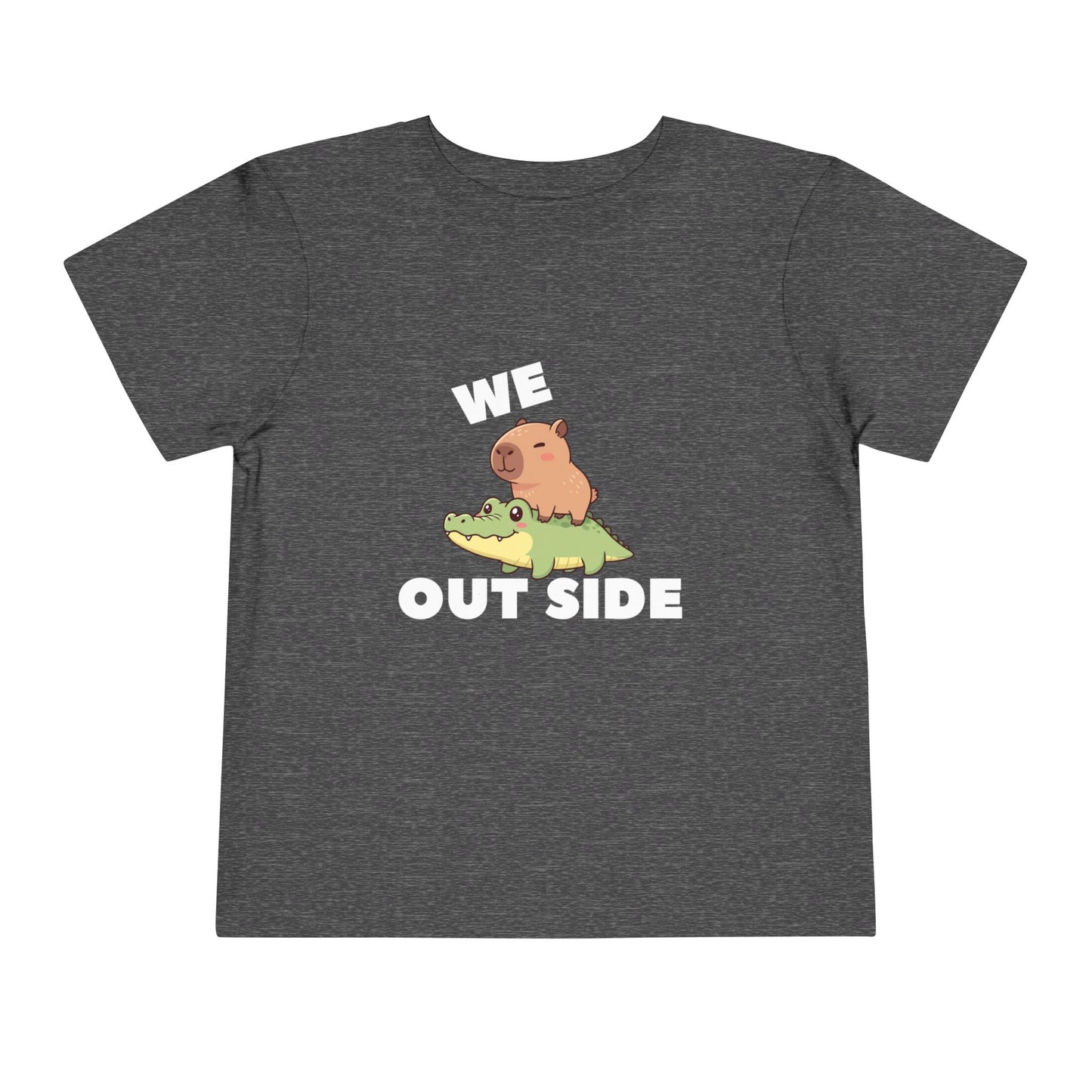 'We Outside' Crocodile and Capybara Graphic Toddler T-Shirt