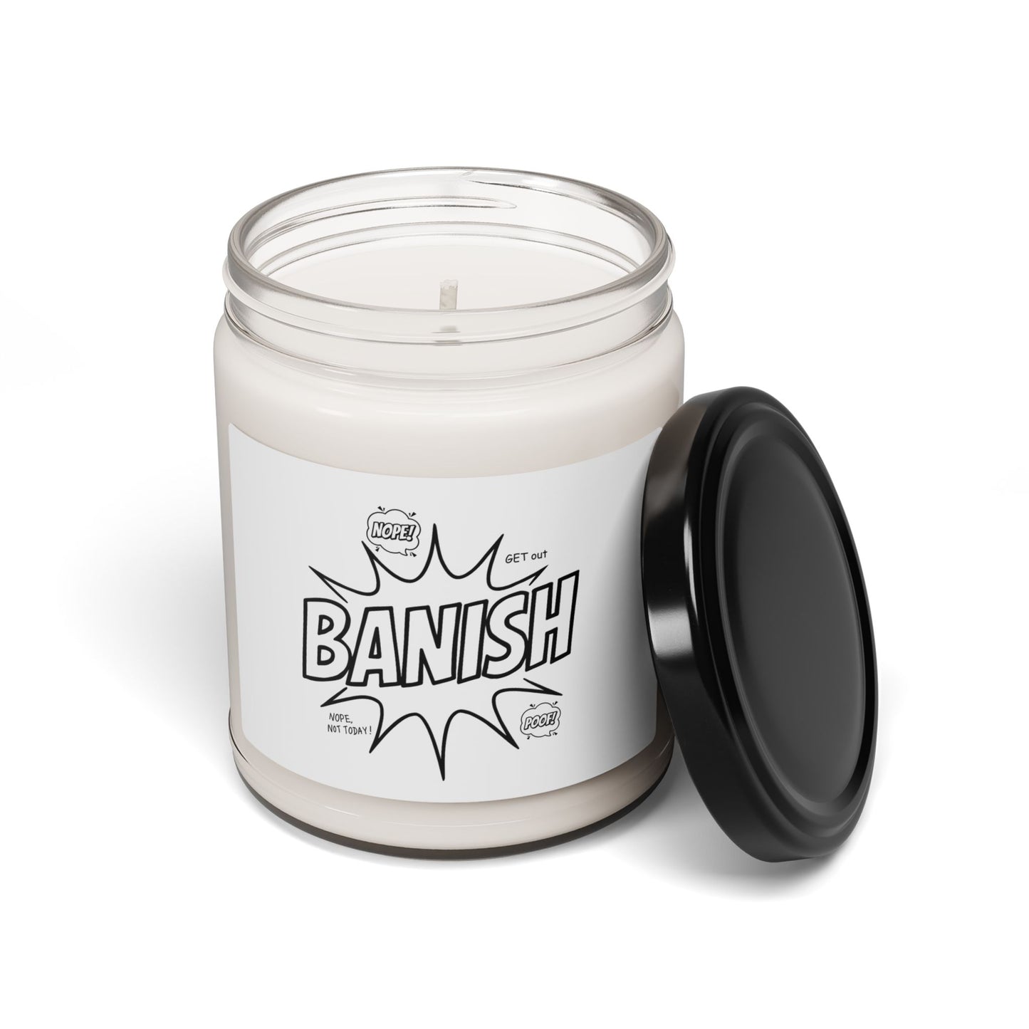 "Banish" Soy Candle in Glass Jar (9oz)