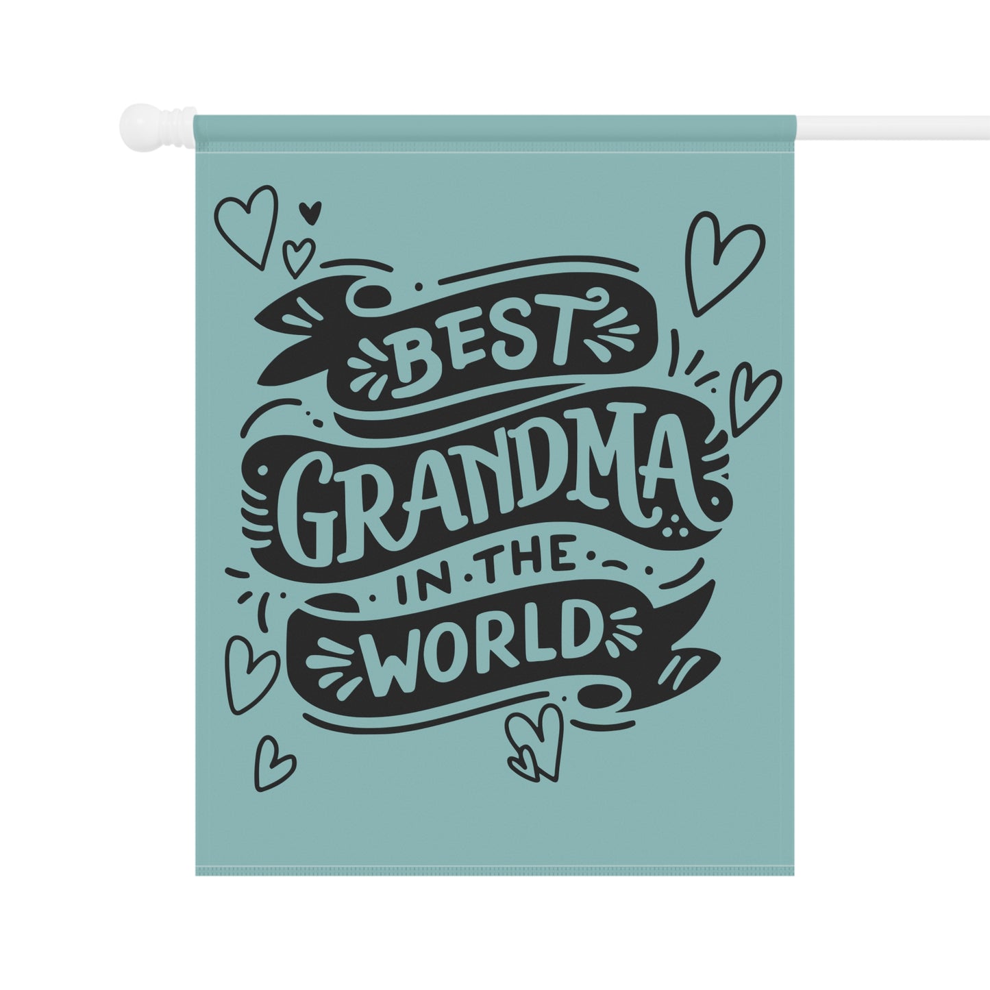 Best Grandma In The World Garden Flag - Decorative House Banner for Grandmother, Mother's Day Gift
