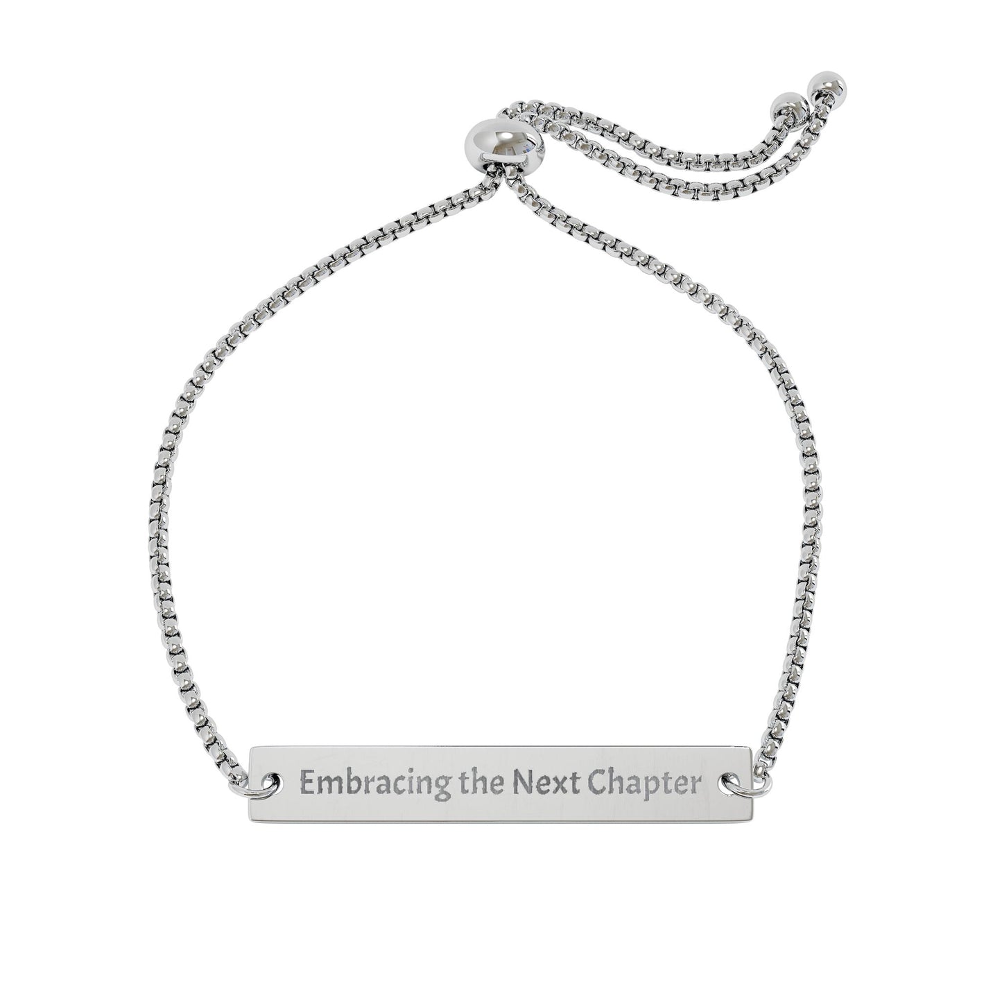 'Embracing the Next Chapter' Adjustable Bar Bracelet | Mother's Day | Wedding | Graduation