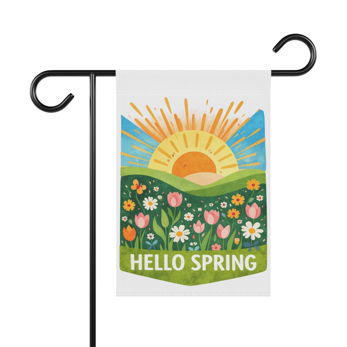 Hello Spring Garden Flag/House Banner