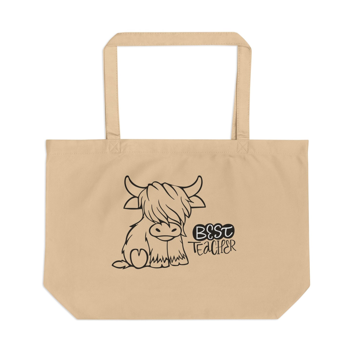 Best Teacher Graphic Cow Tote Bag