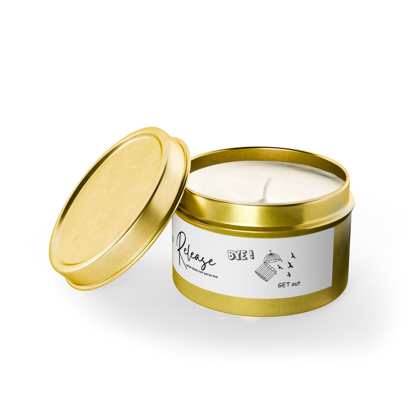 Small Soy Candle in Tin - "Release What No Longer Serves" (4oz)