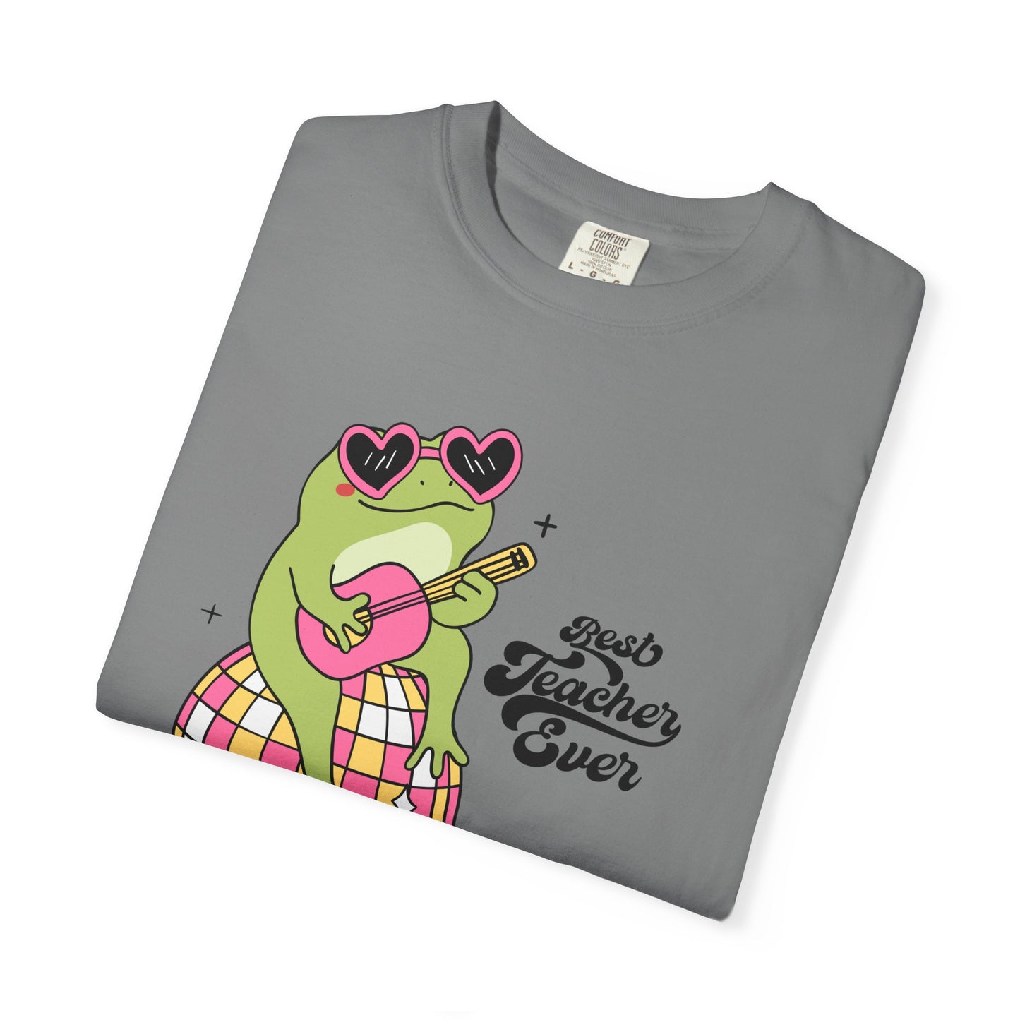 Best Teacher Ever Frog Guitar T-Shirt