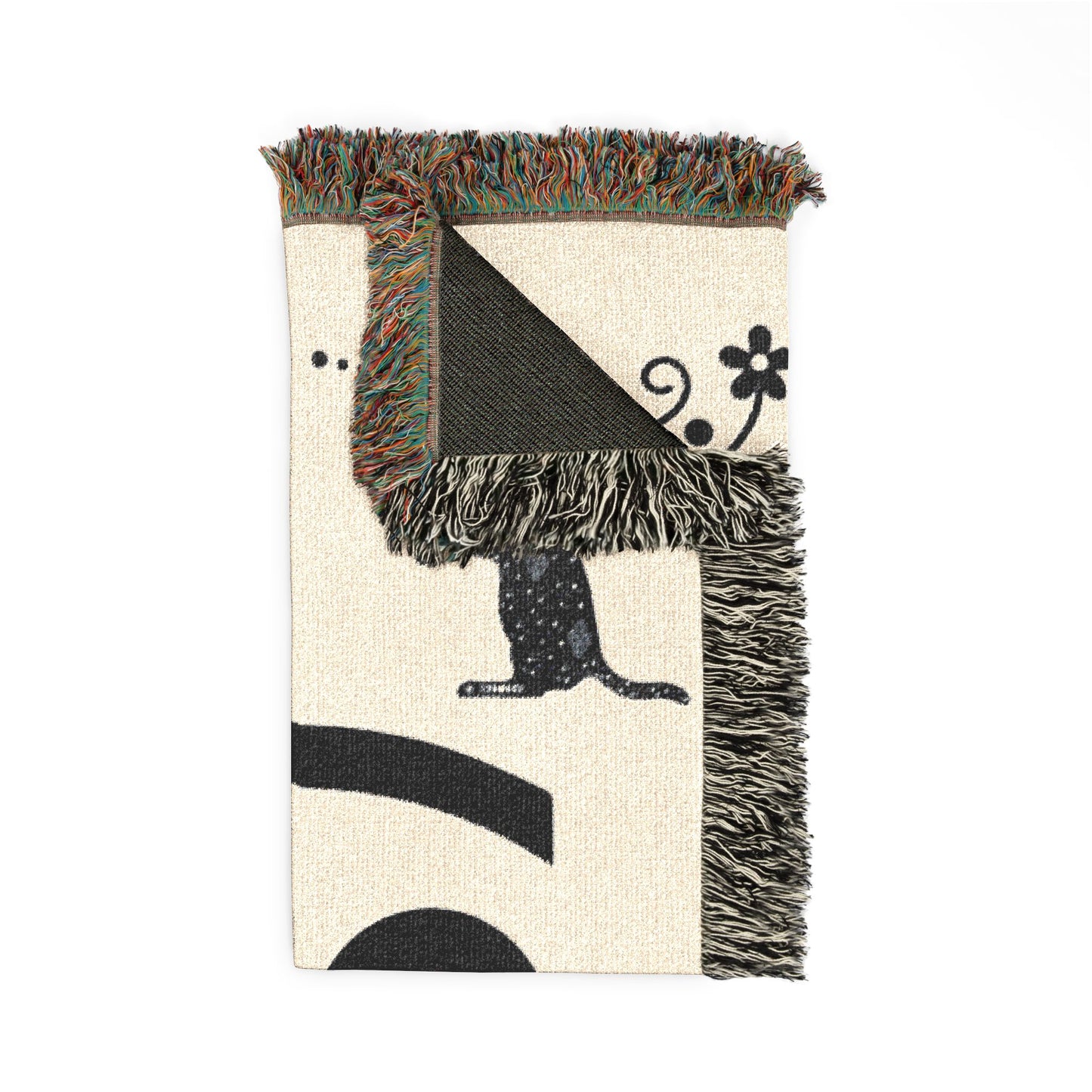 Cancer Zodiac Woven Blanket/Throw with Cat & Stars