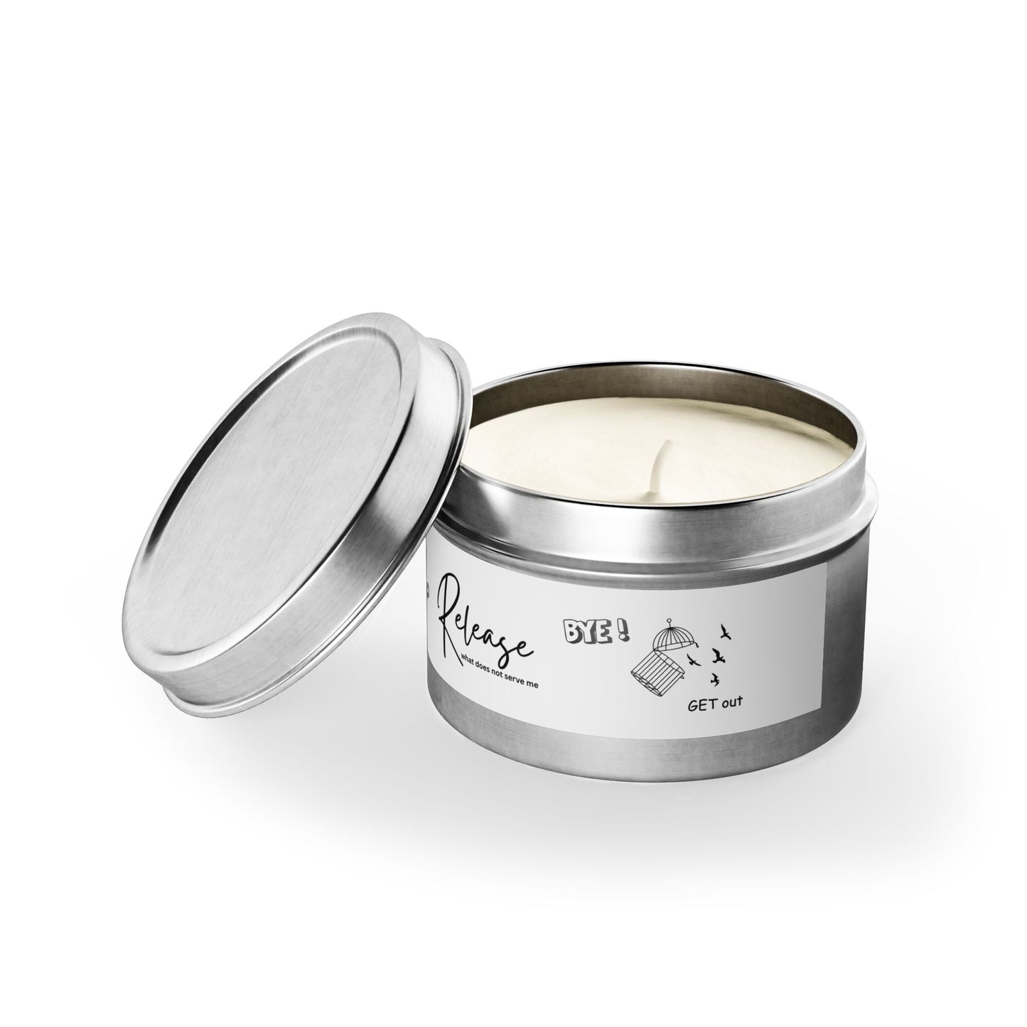 Small Soy Candle in Tin - "Release What No Longer Serves" (4oz)