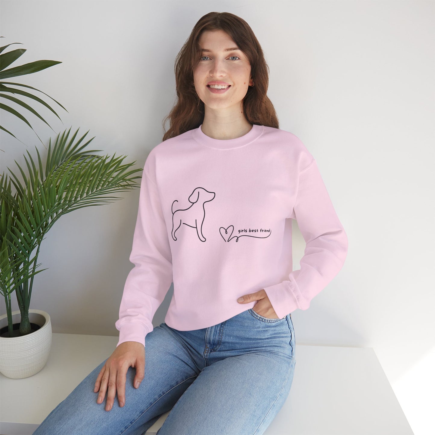 Dog Lover Crewneck Sweatshirt —"Girls Best Friend"